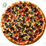 3 Olive cắt lát trên Pizza
