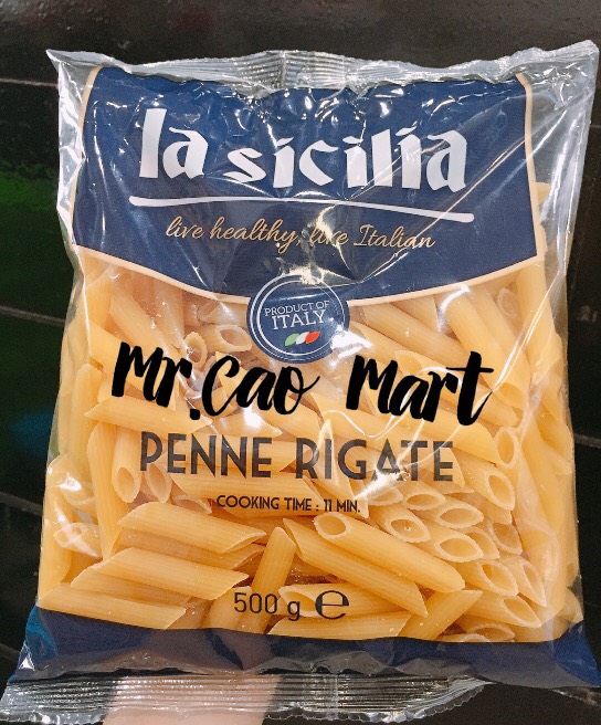 NUI ỐNG XÉO LA SICILIA gói 500gr —PENNE RITAGE PASTA LA SICILIA